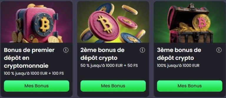 TipTop Bet Casino bonus bienvenue crypto