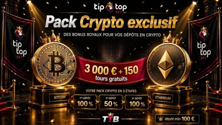 TipTop Bet Casino pack crypto